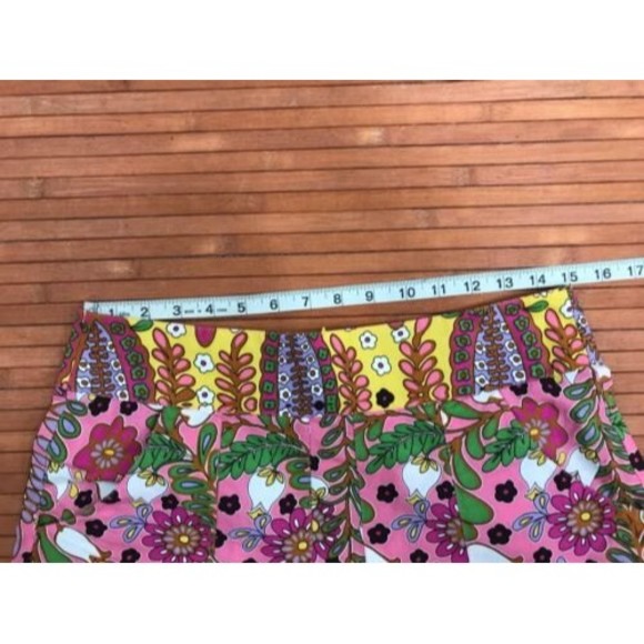 CAbi 4 Ashbury Colorful Floral Boho Pleat mini Skirt Pockets Cotton Style #933 - Picture 5 of 6